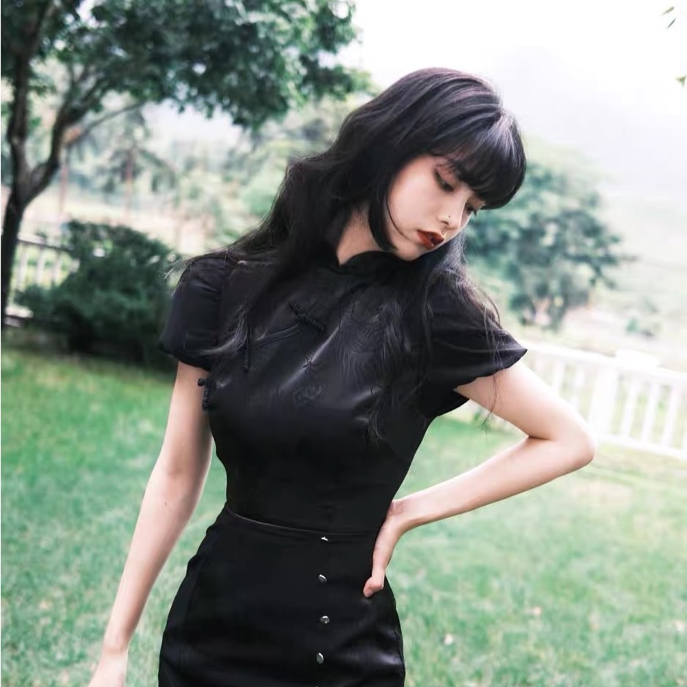 Vintage midi qipao dress